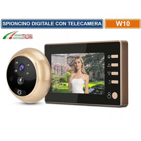SPIONCINO ELETTRONICO CON TELECAMERA INCORPORATA AD ALTA RISOLUZIONE SCHERMO DA 4.3" REGISTRA FOTO E VIDEO SU SD CARD