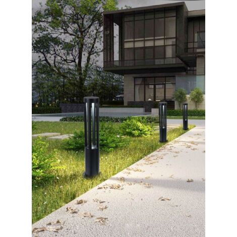 LAMPADA LED DA GIARDINO CON FISSAGGIO A TERRA 12W COLORE NERO 600 LUMEN DA ESTERNO IP65 60CM - Colore Luce: Bianco Caldo