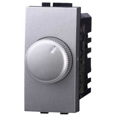 MODULO INTERRUTTORE DIMMER 1P 230V 100W-1000W SILVER COMPATIBILE BTICINO SERIE LIVING - ETTROIT