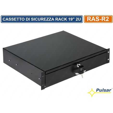 Cassetto Rack 2U 10" Con Serratura Per DeskPi RackMate T2 | Profondità 25,4 Cm