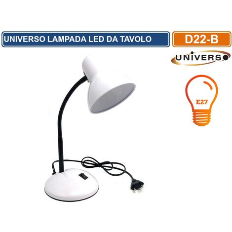 LAMPADA DA TAVOLO CON BRACCIO FLESSIBILE ATTACCO E27 DISPONIBILE CON COLORI ASSORTITI - Colore: Blu