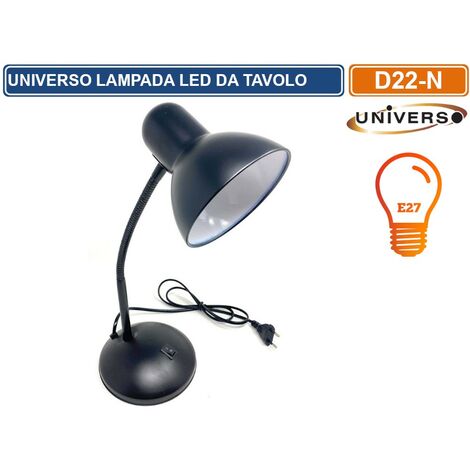 LAMPADA DA TAVOLO CON BRACCIO FLESSIBILE ATTACCO E27 DISPONIBILE CON COLORI ASSORTITI - Colore: Blu