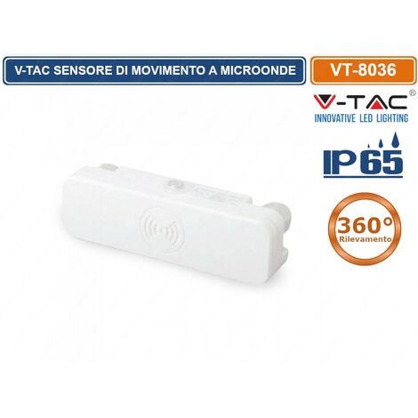 V-TAC VT-8036 SENSORE DI MOVIMENTO A MICROONDE PER LAMPADE LED - SKU 5571