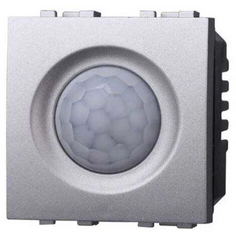 Sensore Movimento PIR Timer 2P 2M Colore GRIGIO Compatibile Con Bticino Living International