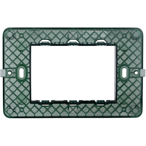 Supporto 3 posti compatibile vimar plana per cassetta 3 moduli Ettroit EV0203