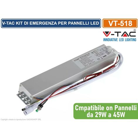 V-TAC VT-518 KIT DI EMERGENZA PER PANNELLI LED DA 29W A 45W - SKU 60303