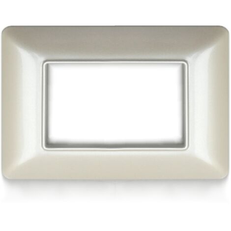 Placche compatibili bTicino MATIX 3 4 6 posti MODULI PLACCA per supporti 503SA  T13 - 4 posti-  perla