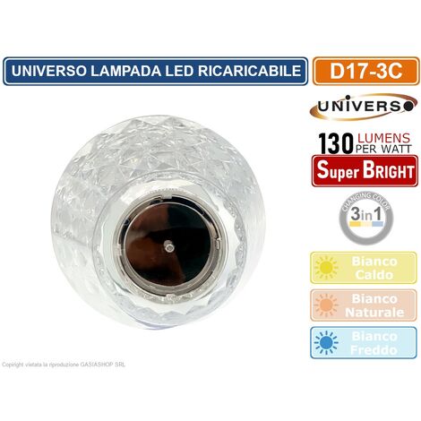MJ PREMIER Lampada a batteria ricaricabile, lampade da comodino touch, lampade da tavolo in vetro senza fili, lampada a LED con luminosità dimmerabile, portatile, USB, per soggiorno e camera da letto