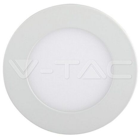 V-TAC VT-607 RD PANNELLO LED ROTONDO 6W SMD DA INCASSO CON DRIVER - SKU 4854 / 214855 / 4856 - Colore Luce: Bianco Caldo