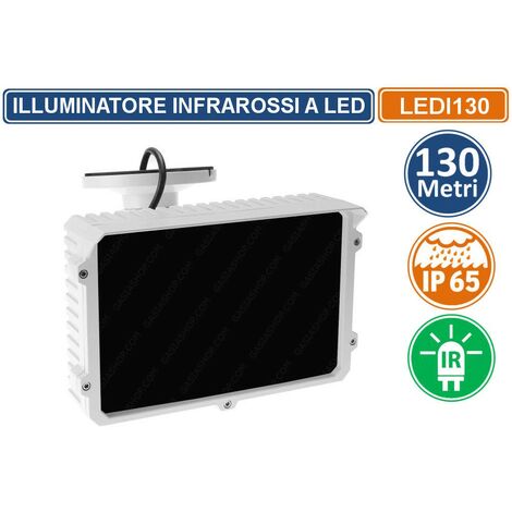 ILLUMINATORE FARO LED NOTTURNO INFRAROSSI IR 130 METRI ESTERNO PER TELECAMERE