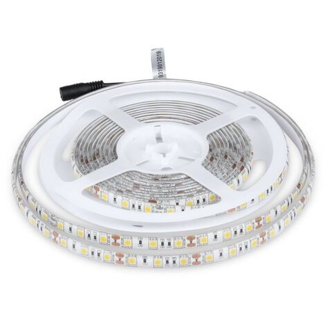 V-TAC STRISCIA LED 5050 IMPERMEABILE MONOCOLORE 300 LED BOBINA DA 5 METRI IP65 - SKU 2149 2150 2148 - Colore Luce: Bianco Caldo