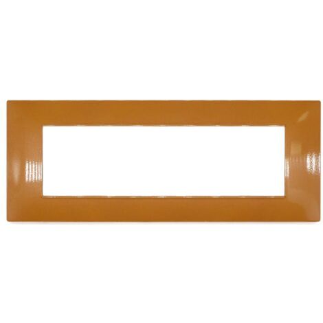 Placca 7 posti VIMAR Plana ARANCIONE V6007-16 Compatibile