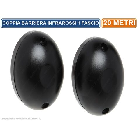 COPPIA BARRIERA PERIMETRALE AD INFRAROSSI A SINGOLO FASCIO DA ESTERNO IP66 PORTATA 20 METRI