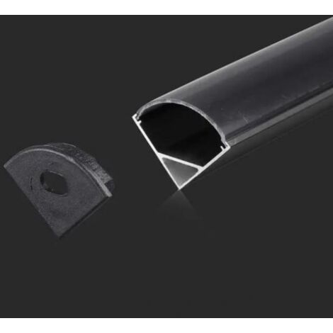 Profilo alluminio angolare v-tac 2874 vt-8109-200cm-nero