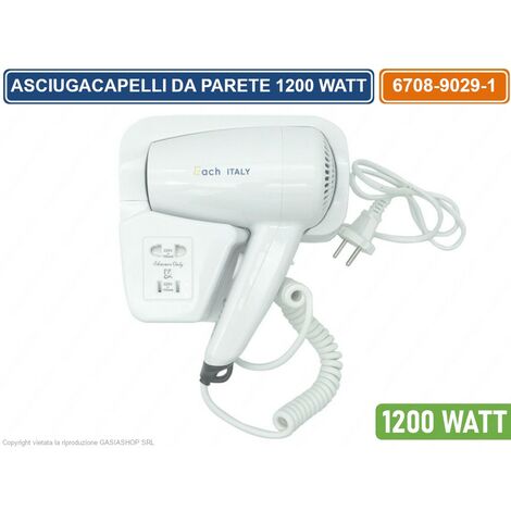 ASCIUGACAPELLI PHON A PARETE MURO ALBERGO HOTEL BAGNO ALBERGHI SPOGLIATOI 1200W
