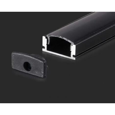 V-TAC VT-8113 PROFILO IN ALLUMINIO NERO PER STRISCE LED LUNGHEZZA 2 METRI - SKU 2873