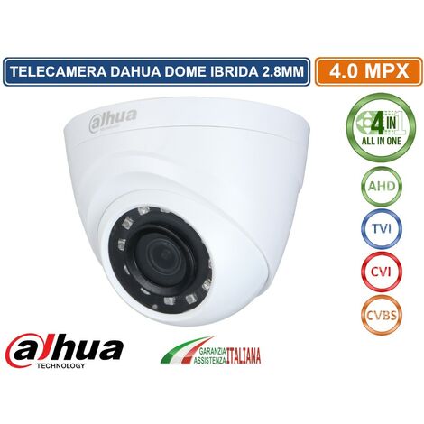 DAHUA HAC-HDW1400RP TELECAMERA IBRIDA 4 IN 1 AHD CVI TVI CVBS 4MPX 2.8MM IP50 IR LED 20 METRI