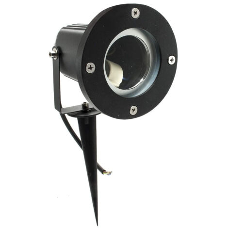 FARETTO PORTALAMPADA ORIENTABILE CON PICCHETTO DA GIARDINO PER LAMPADINE GU10 IP65