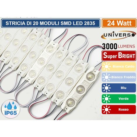 50 pezzi 2,5 W 3 LED modulo bianco freddo 237 lm 12 V DC SMD