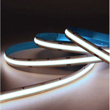 Striscia led cob 24V 15w x mt 10 metri strip alta luminosita dimmerabile luce bianca naturale 4000K