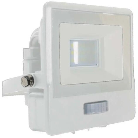 V-TAC VT-118S FARO LED FLOODLIGHT 10W SMD IP65 CHIP SAMSUNG SENSORE DI MOVIMENTO E CREPUSCOLARE BIANCO - SKU 20268 / 20269 / 20270 - Colore Luce: Bianco Naturale