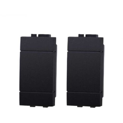 Ettroit Serie Space falso Polo Tappo Nero Compatibile con Bticino Living Light LN0100