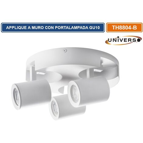 Set 10 Snodi Regolabili Per Lampade - Giunti Orientabili Per Faretti E Plafoniere, Colore Nero
