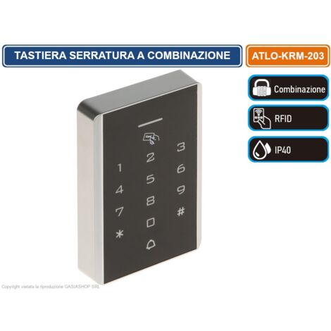 TASTIERA RFID APRICANCELLO SERRATURA A COMBINAZIONE TAG BADGE IP40