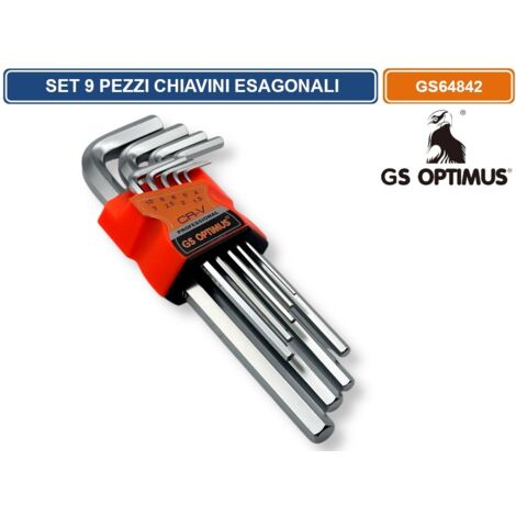 SET DI 9 CHIAVINI ESAGONALI CON MISURE MISURA DA 10-1.5MM (1/2)