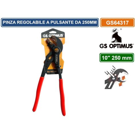 PINZA A PAPPAGALLO 250MM REGOLABILE PER TUBI CON PULSANTE DI REGOLAZIONE RAPIDA CROMO VANADIO