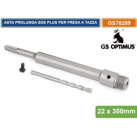 GS OPTIMUS GS78289 ASTA ALBERO PER FRESA PERFORATRICE A TAZZA 350MM CON ATTACCO SDS PLUS M22
