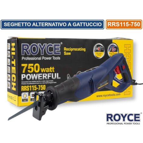 ROYCE RRS115-750 SEGHETTO ALTERNATIVO ELETTRICO A GATTUCCIO MULTIMATERIALE 710W 26MM