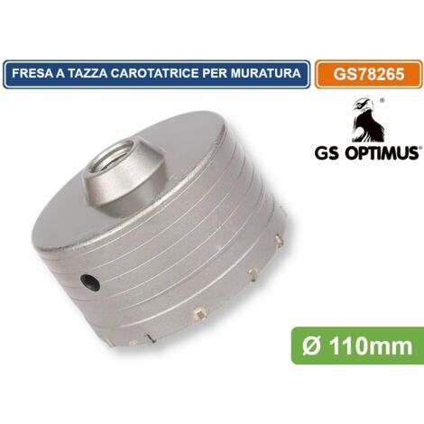 GS OPTIMUS GS78265 FRESA PERFORATRICE A TAZZA Ø 110MM M22 PER PIETRA CEMENTO CALCESTRUZZO