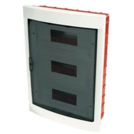 Centralino da incasso 36 moduli con cornice bianca e portello fumè 335x510x85mm IP40 FAEG - FG14336