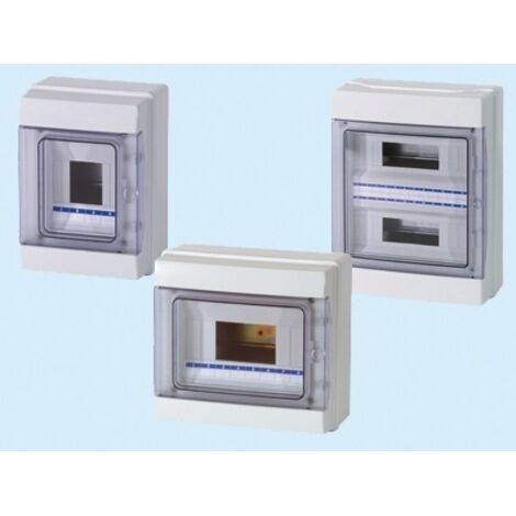Centralino da parete stagno 8 moduli con portello fumè 215x200x105mm IP65 FAEG - FG14508 (1/5)