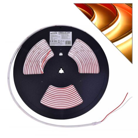 UNIVERSO 3528-ES24V STRISCIA LED SMD 2025 M0NOCOLORE 280 LED/METRO DC 24V SUBACQUEA IP68 BOBINA 10 METRI - Colore Luce:Bianco Caldo