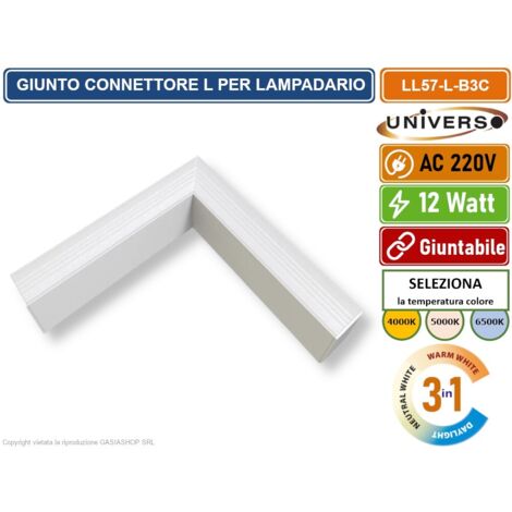 LAMPADA DI RACCORDO A L PER LAMPADARIO LL57-120C-B3C 12W COLORE LUCE SELEZIONABILE CCT