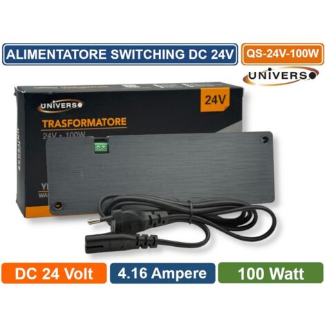 UNIVERSO QS-24V-100W ALIMENTATORE SWITCHING DC 24V 100W 4.16A 9 USCITE CON 1 INGRESSO SENSORE PER STRIP LED IP20