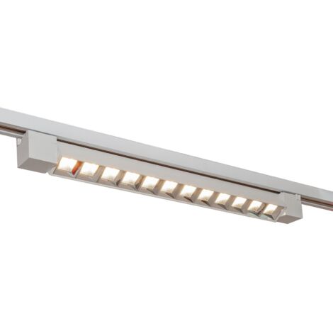 Faretto faro barra led 26W bianco per binario monofase orientabile proiettore Bianco freddo