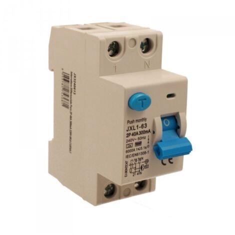 ETTROIT Interruttore Differenziale Puro 2P 40A 300mA 220V-6KA Curva F - JX3240613