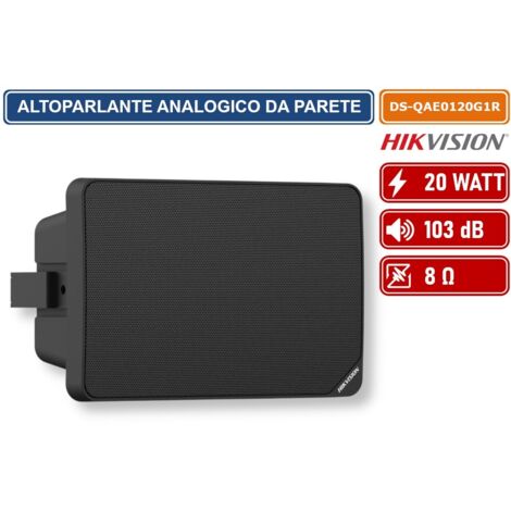 HIKVISION AUDIO DS-QAE0120G1R ALTOPARLANTE ANALOGICO DA PARETE NERO 100V 20W 103DB 8OHM (1/3)