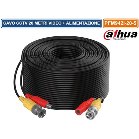DAHUA PFM942I-20-5 MATASSA DI CAVO VIDEO ED ALIMENTAZIONE DA 20 METRI PER SISTEMI DI VIDEOSORVEGLIANZA CCTV (1/2)