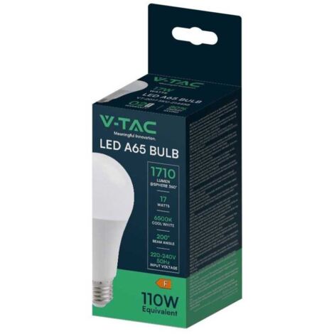 Lampadina LED V-TAC 17W A65 E27 VT-2017 6500K 1710lm