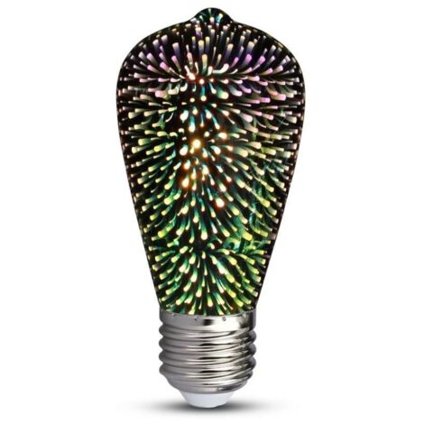 V-TAC VT-2223 212705 Lampadina LED E27 5W ST64 Filamento 3D 3000K (1/5)