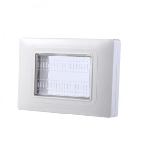 ETTROIT Placca con coperchio 3P IP55 custodia idrobox compatibile Vimar Plana colore grigio- EV2703