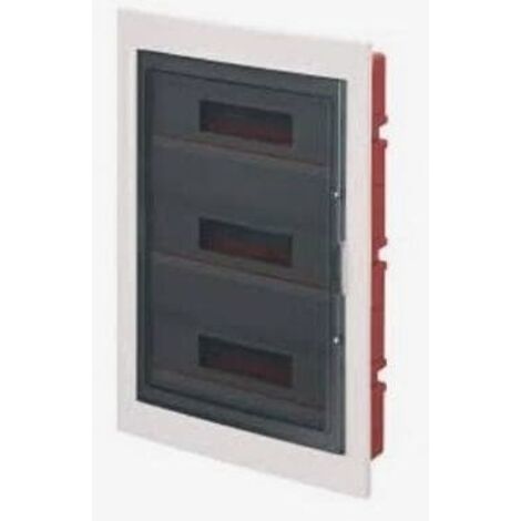 Centralino da incasso 54 moduli con cornice bianca e portello fumè 455 x 590 x 100 mm IP40 FAEG - FG14354