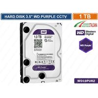 HARD DISK HD 3,5" SATA PURPLE 1000 GB 1TB 6GB/S WESTERN DIGITAL WD10PURZ CCTV