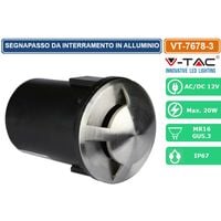 V-TAC VT-7678-3 SEGNAPASSO DA INTERRAMENTO IN ACCIAIO INOSSIDABILE IP67 CON PORTALAMPADA GU 5.3 MR16 - SKU 8566