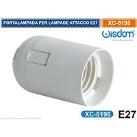 PORTALAMPADA IN PLASTICA PER LAMPADINE ATTACCO E27 - XC-5195