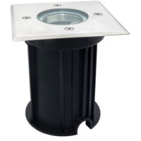 SEGNAPASSO PORTALAMPADA DA INTERRAMENTO CALPESTABILE QUADRATO PER LAMPADINE GU10 IP65